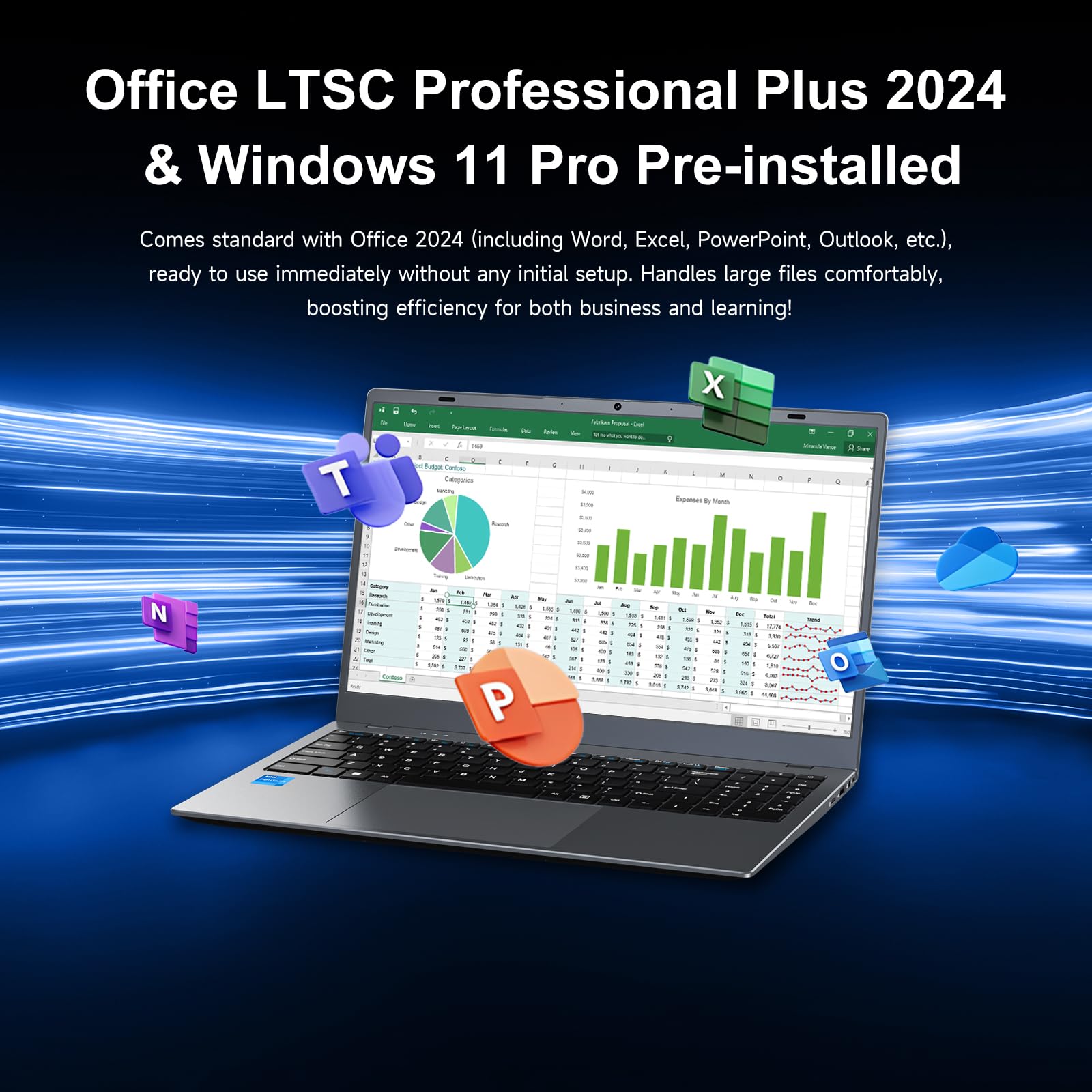 Amazon.com: HPUMLSE Windows11 Por Intel Laptop,15.6″ Notebook PC